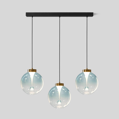 Tinted Glass Globe Pendant Light