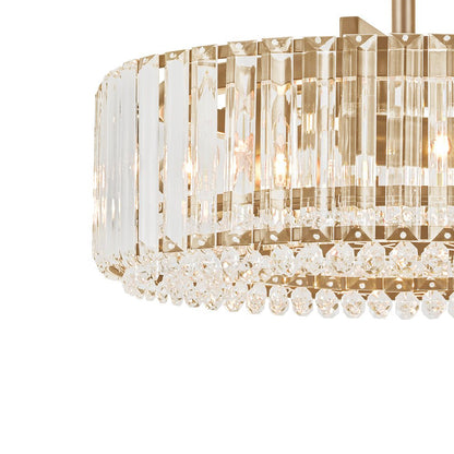 Glam Carved Crystal Ceiling Light