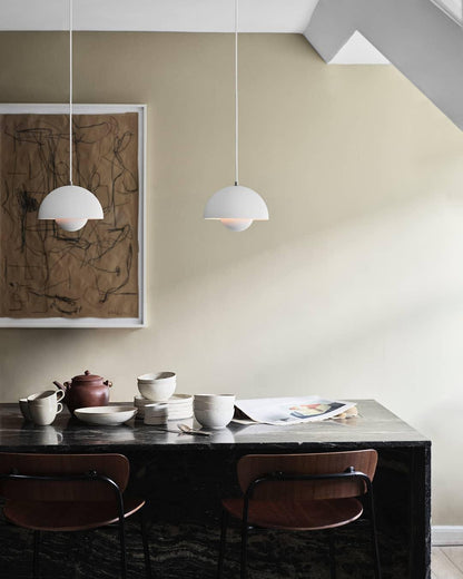Twin Dome Metal Pendant Light
