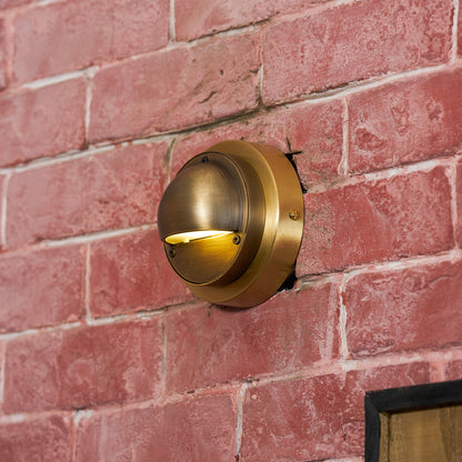 Compact Brass Wall Sconce