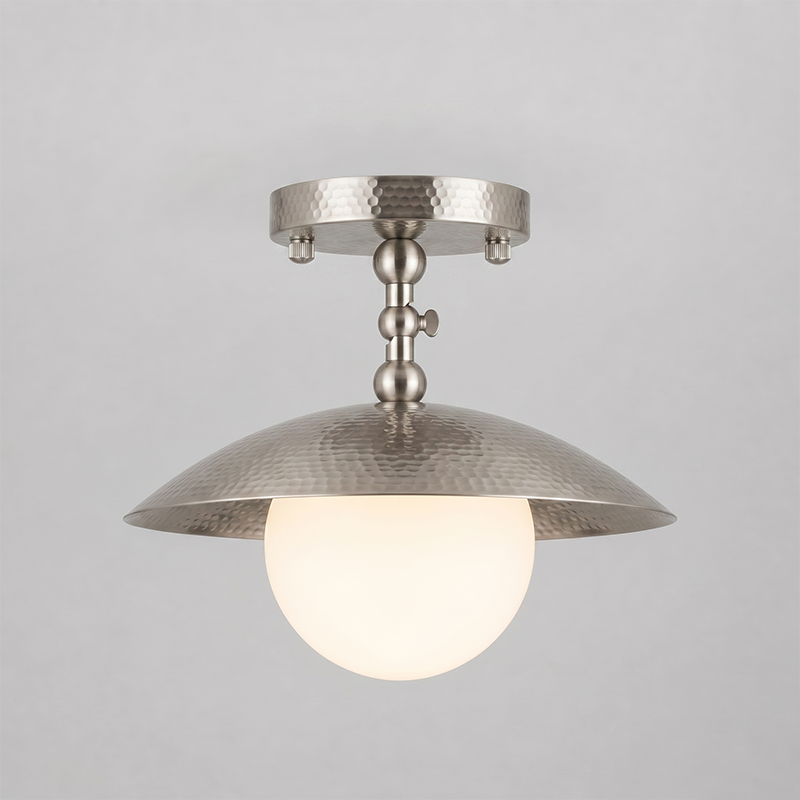 Hammered Dome Flush Ceiling Light