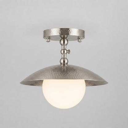 Hammered Dome Flush Ceiling Light