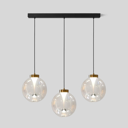 Tinted Glass Globe Pendant Light