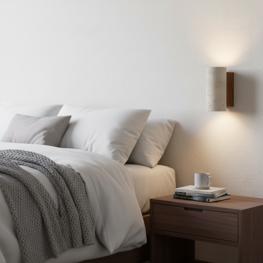 Torvela Japandi Travertine Wall Light