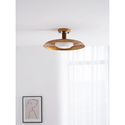 Wide Disc Flush Ceiling Light