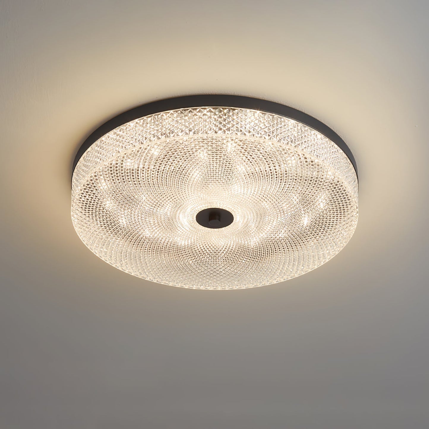 Faceted Acrylic Drum Ceiling Light