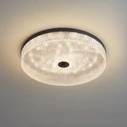 Faceted Acrylic Drum Ceiling Light