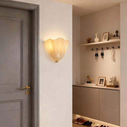 Draped Glass Wall Light