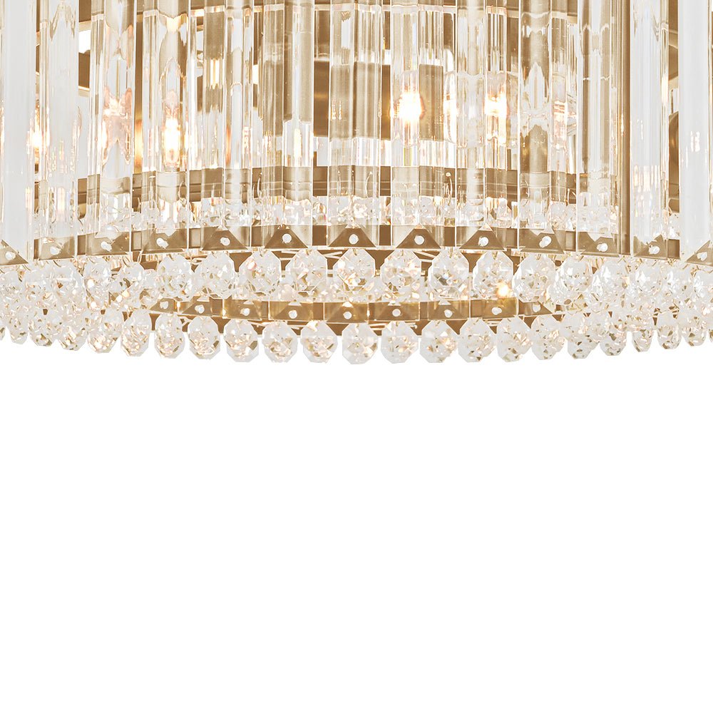 Glam Carved Crystal Ceiling Light