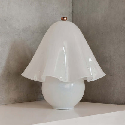 Ruffled Glass Table Lamp