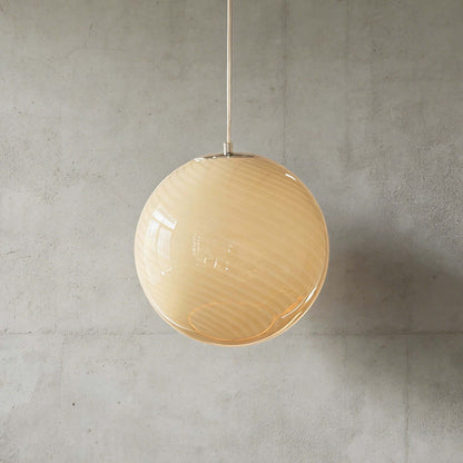 Swirled Glass Globe Pendant Light