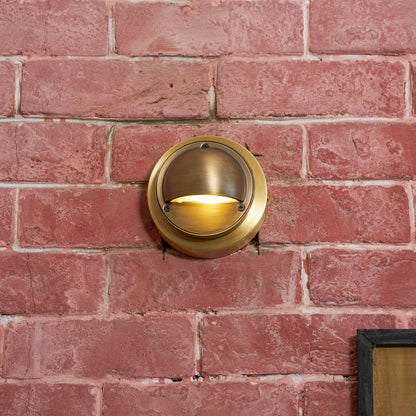 Compact Brass Wall Sconce