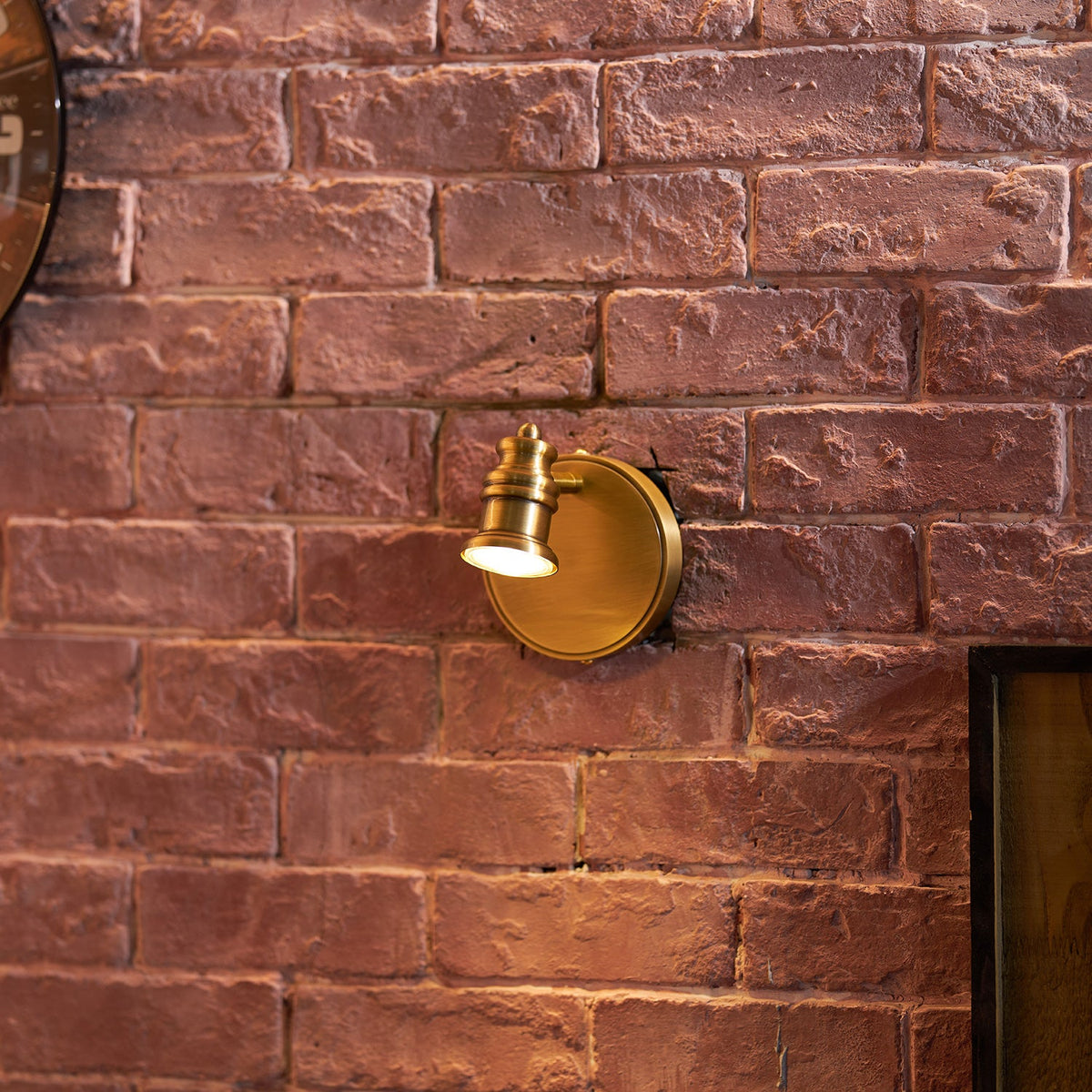 Brass Linear Spotlight Wall Light