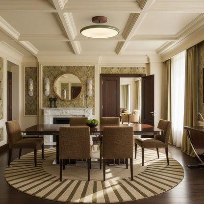 Round Wood Swivel Ceiling Light