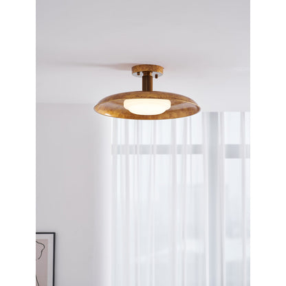 Wide Disc Flush Ceiling Light