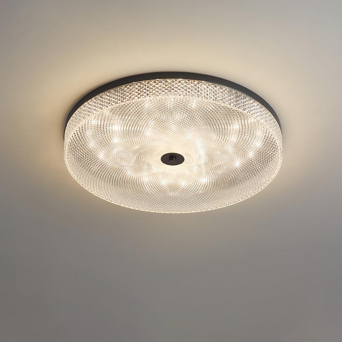 Faceted Acrylic Drum Ceiling Light