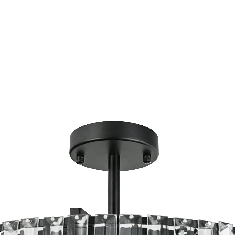 Glam Carved Crystal Ceiling Light