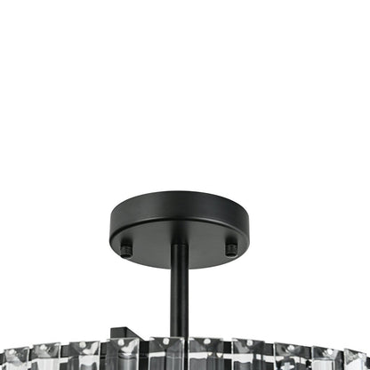 Glam Carved Crystal Ceiling Light