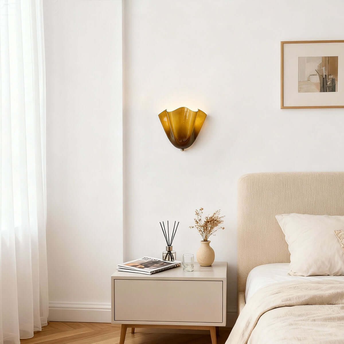 Draped Glass Wall Light