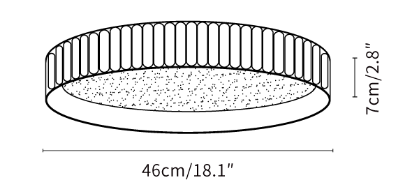 Fluted Resin Disc Ceiling Light