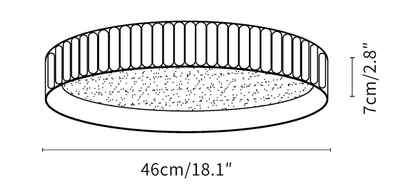 Fluted Resin Disc Ceiling Light