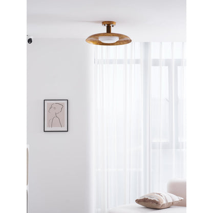 Wide Disc Flush Ceiling Light