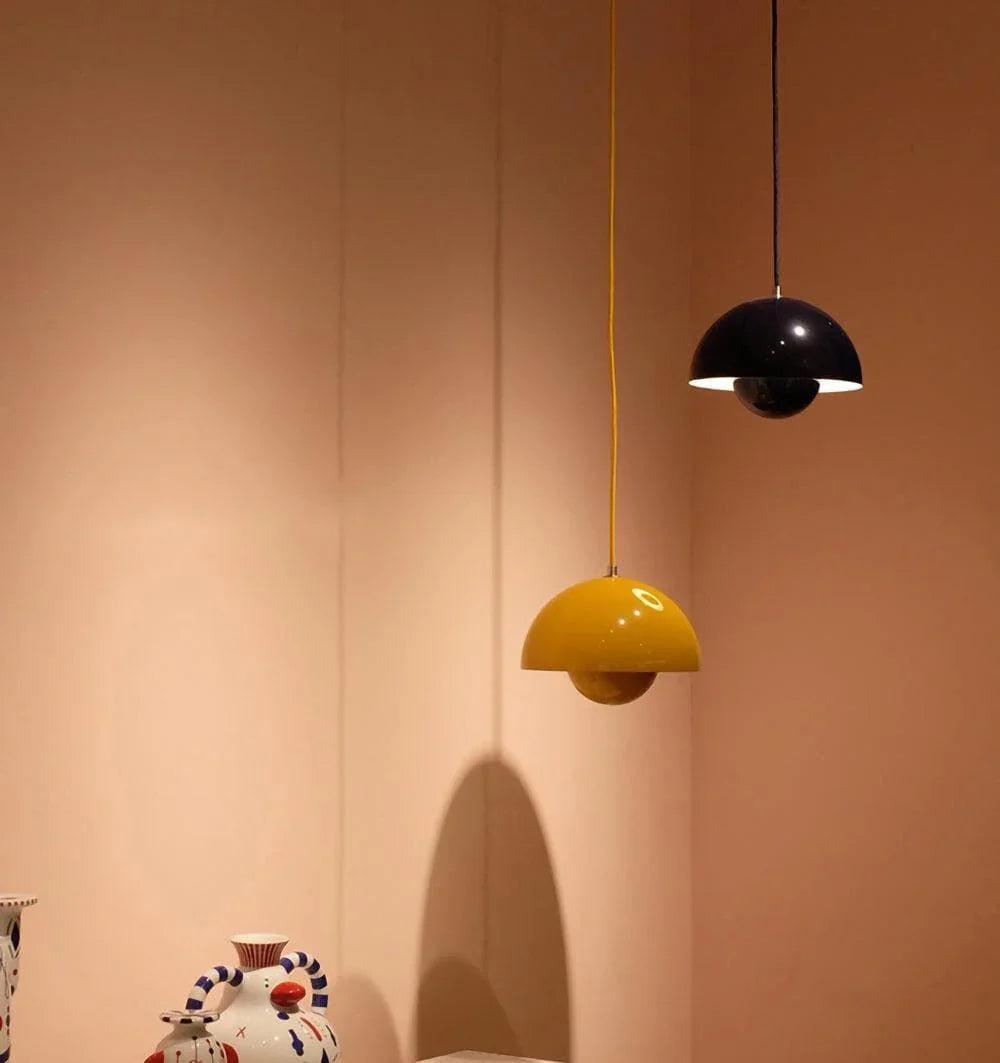 Twin Dome Metal Pendant Light