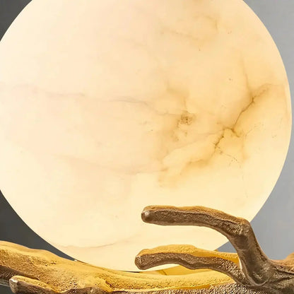Brass Branch Alabaster Wall Light