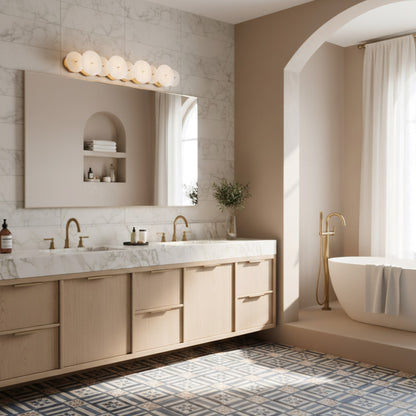 Lunavey Modern Alabaster Disc Vanity Light