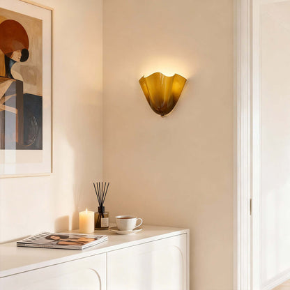 Draped Glass Wall Light