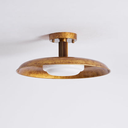 Wide Disc Flush Ceiling Light