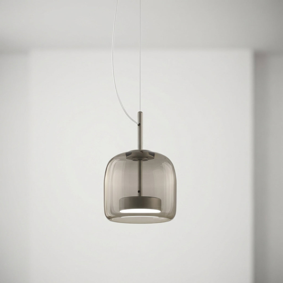 Tinted Glass Drum Pendant Light