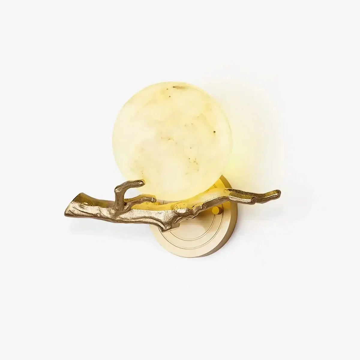 Brass Branch Alabaster Wall Light