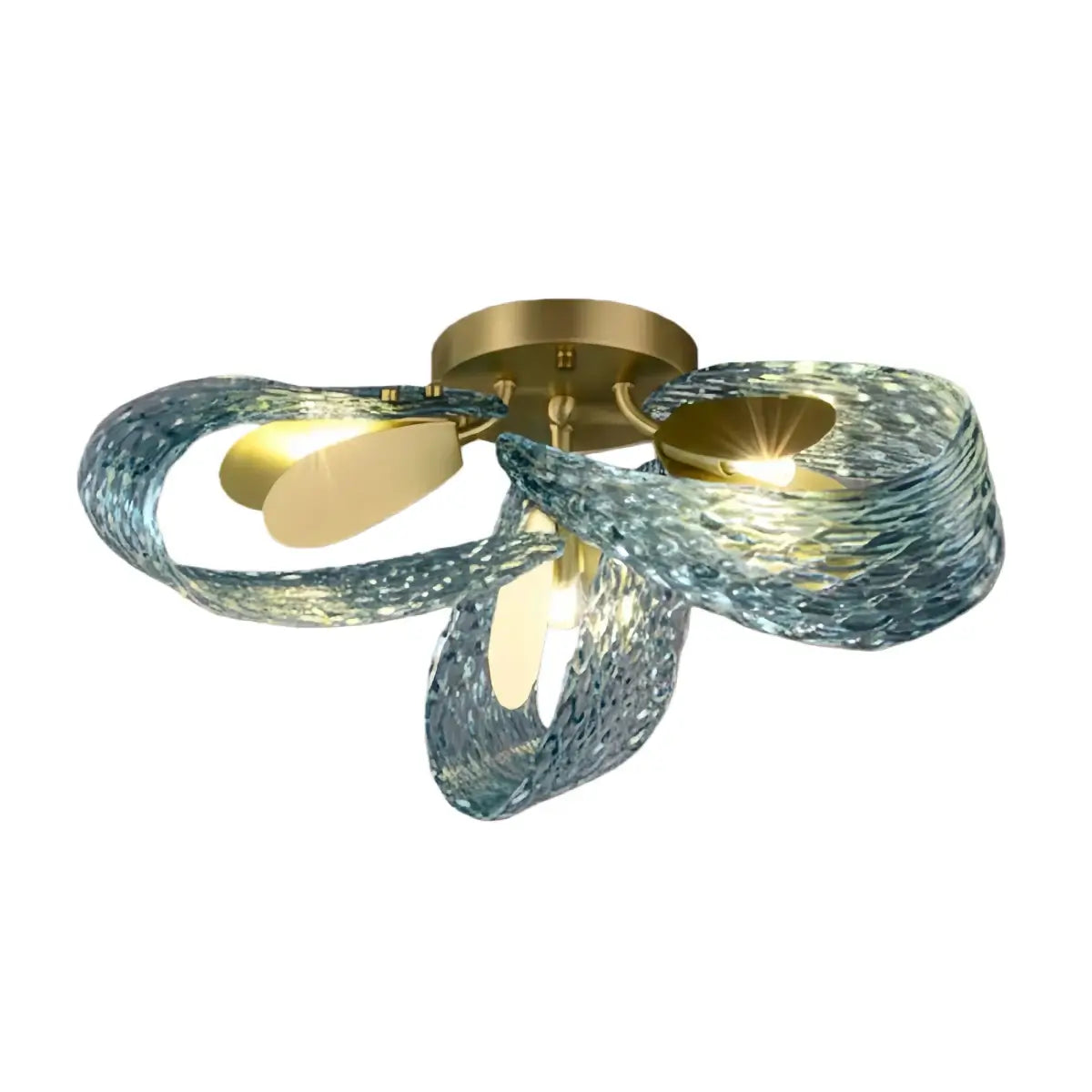Peacock Feather Glass Chandelier