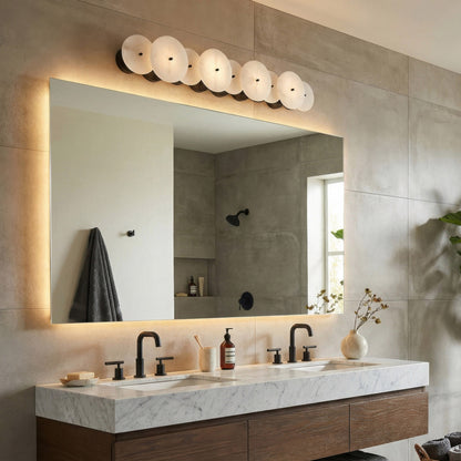 Lunavey Modern Alabaster Disc Vanity Light