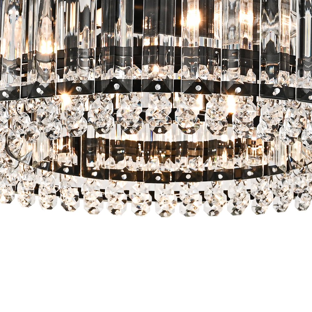 Glam Carved Crystal Ceiling Light