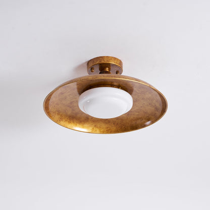 Wide Disc Flush Ceiling Light