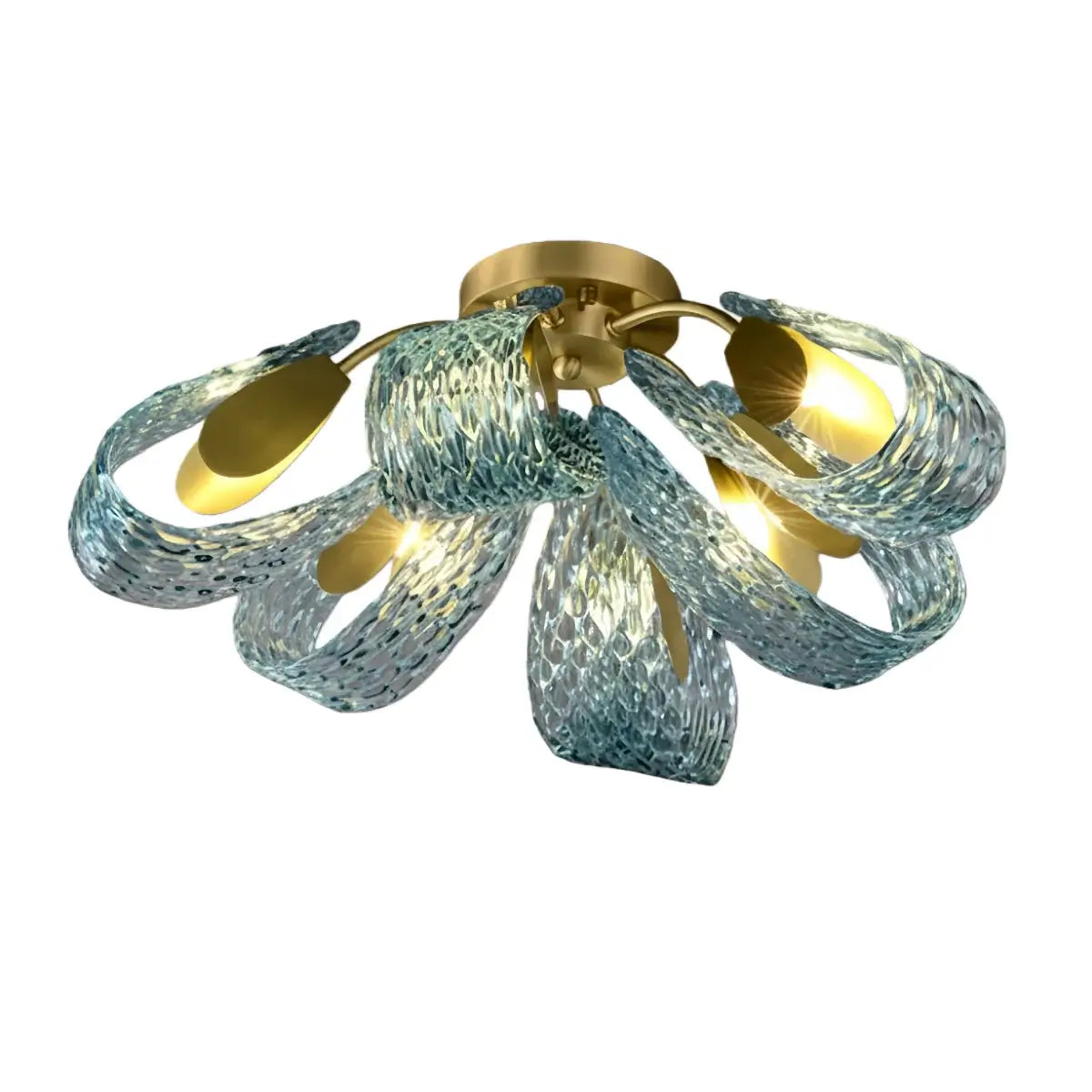 Peacock Feather Glass Chandelier