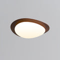 Sculpted Walnut Ceiling Light