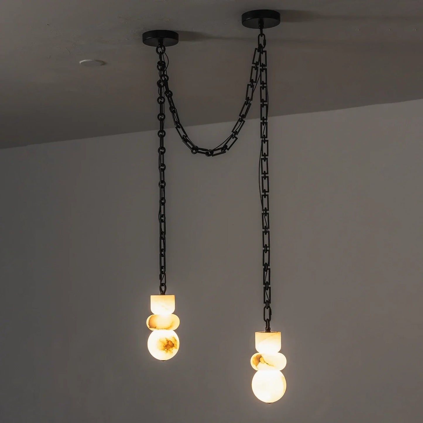 Alabaster Stone Cascade Chandelier