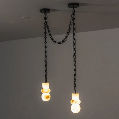 Alabaster Stone Cascade Chandelier