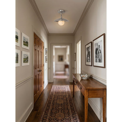 Brass Dome Semi-Flush Ceiling Light