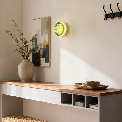 Round Coloured Wall Light