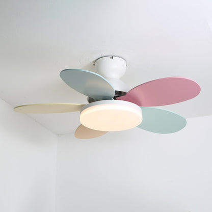 Flower Blade Wood Ceiling Fan