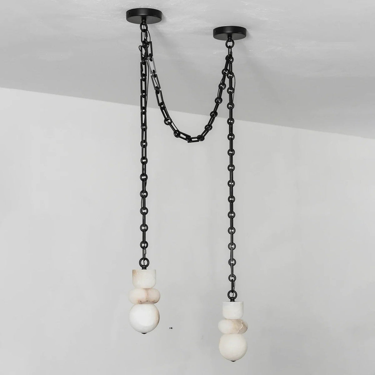 Alabaster Stone Cascade Chandelier