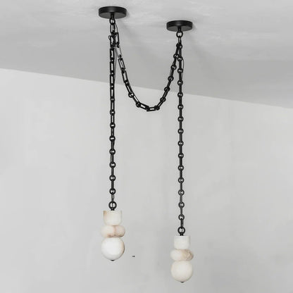 Alabaster Stone Cascade Chandelier