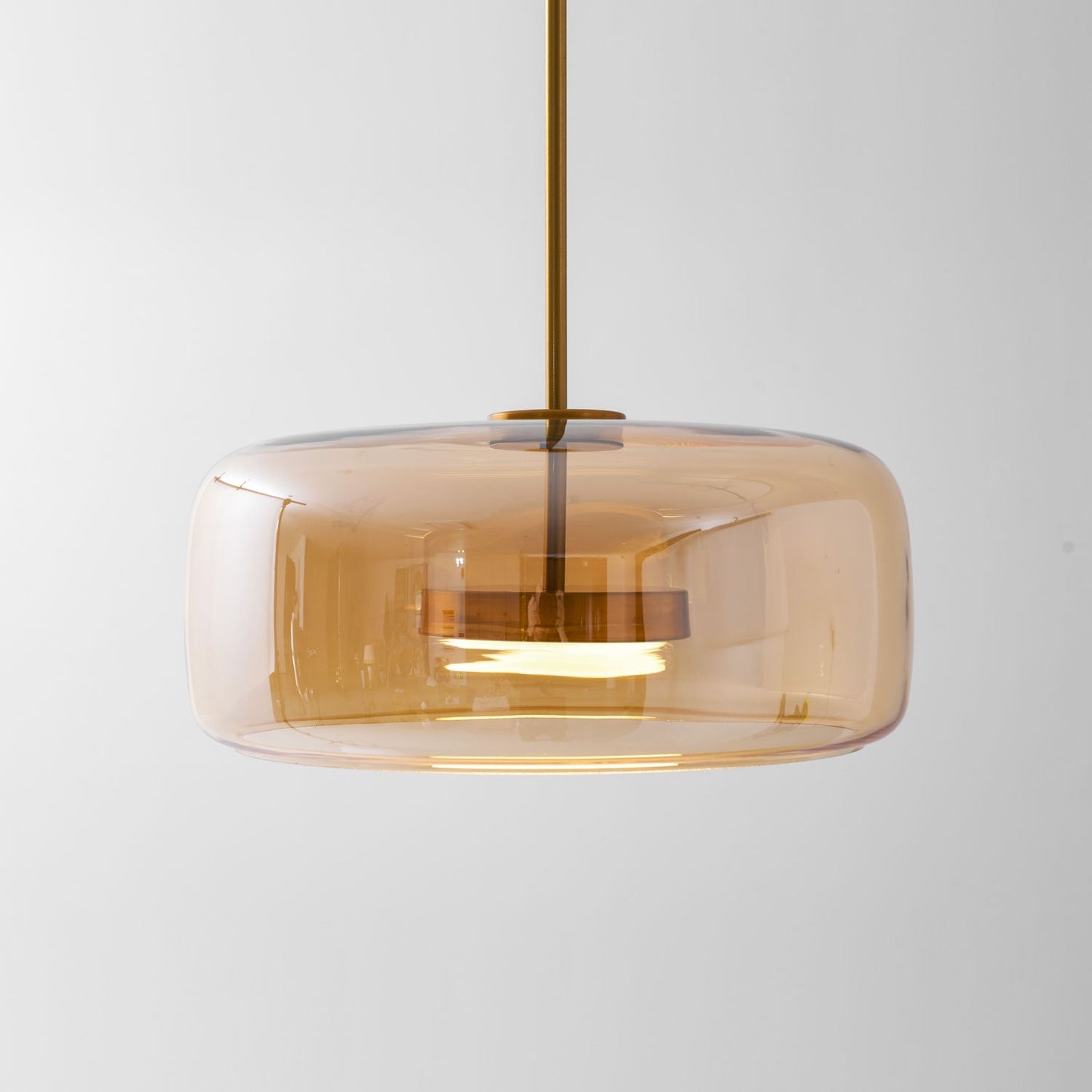 Hand-Blown Glass Dome Pendant Light