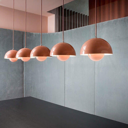 Twin Dome Metal Pendant Light