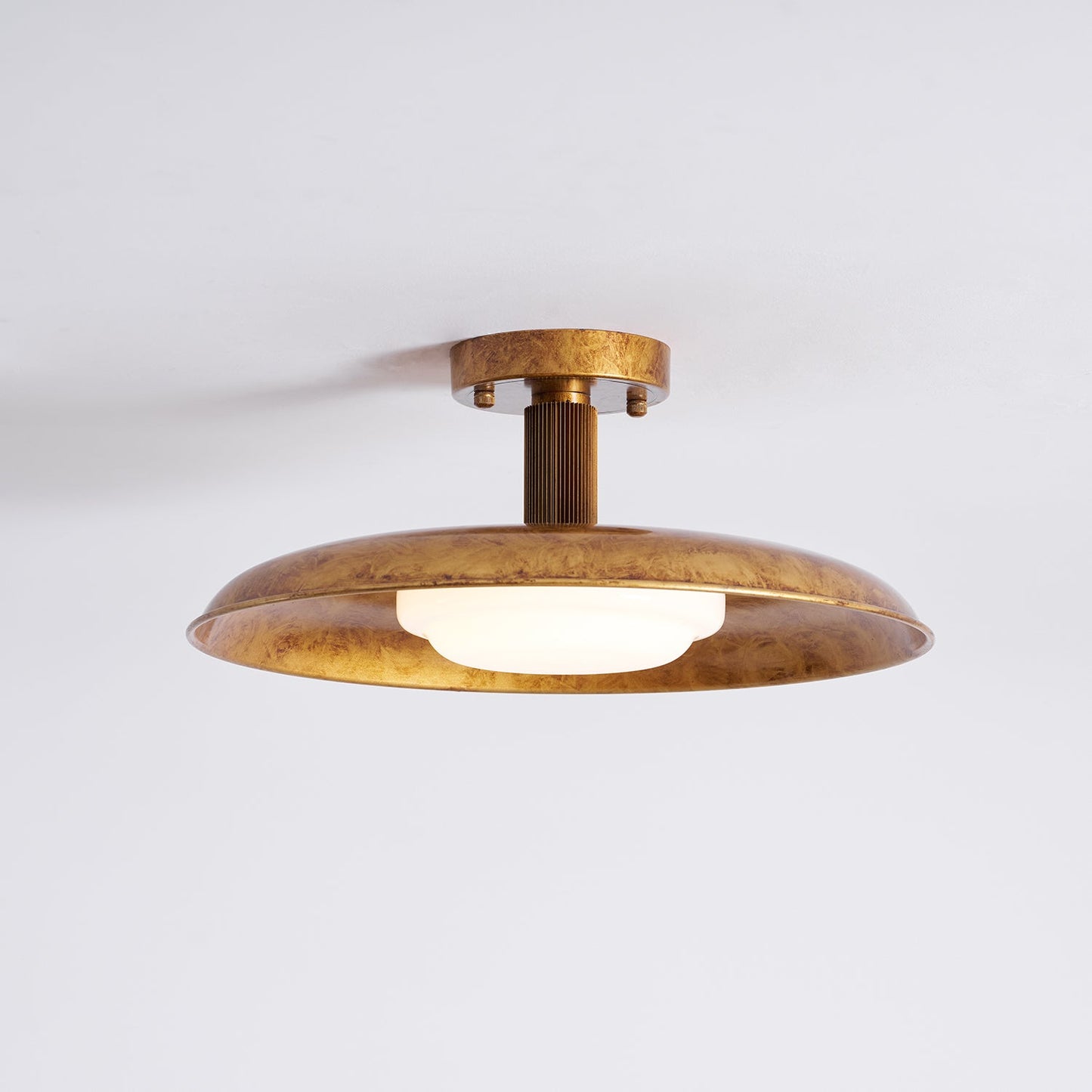 Wide Disc Flush Ceiling Light
