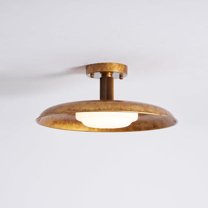 Wide Disc Flush Ceiling Light